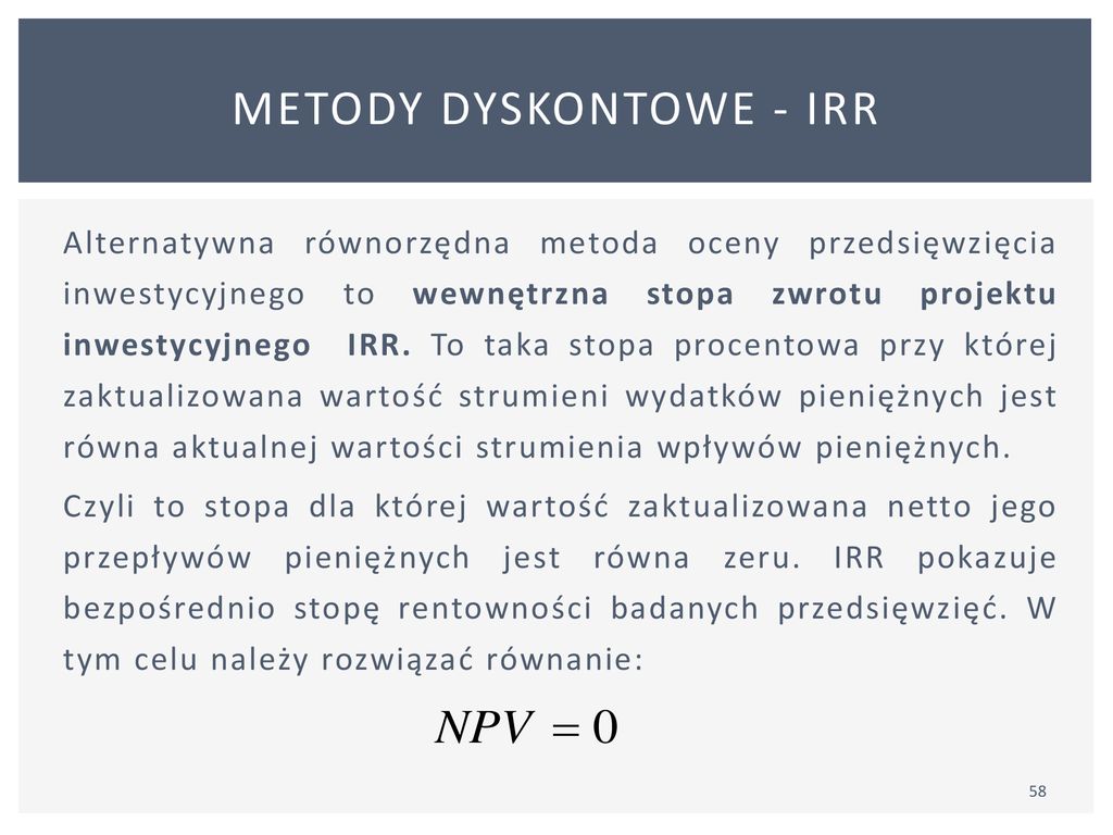 Ocena Projekt W Inwestycyjnych Ppt Pobierz